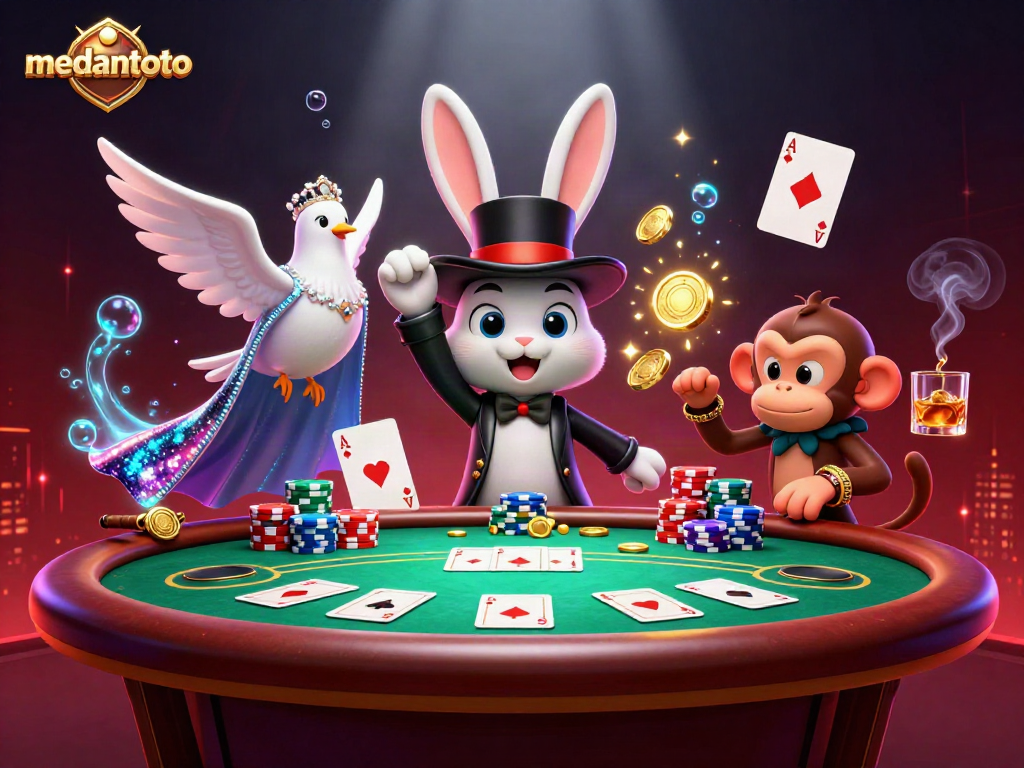 Medantoto menghadirkan permainan poker yang mendebarkan dengan karakter ajaib dalam aksi menangkan koin emas.