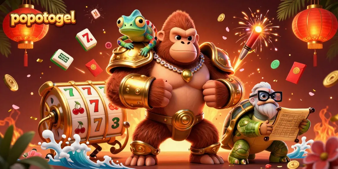 Experience thrilling gaming with popotogel's vibrant slot adventures, featuring immersive characters and colorful casino elements.