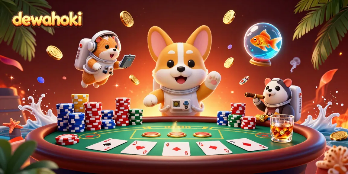 Experience dewahoki like never before with playful characters in a vibrant casino scene!